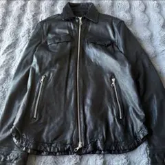 TOMORROWLAND シングルライダースジャケット ブラック L ラムレザー