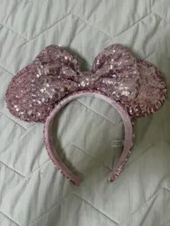 ミニーマウス風スパンコールカチューシャ