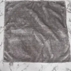 グレー フリース クッションカバー ラメ入り