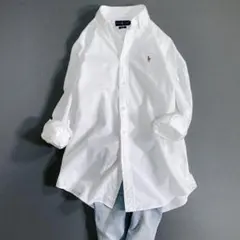 極美品✨ポロラルフローレン 白シャツ オーバーサイズマルチポニー