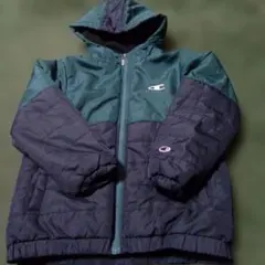 Champion フード付きジャケット ダークグリーン/ネイビー