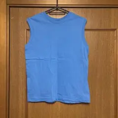 Hanes ヘインズ スローブイエナ ノースリーブTシャツ タンクトップ ブルーのサムネイル