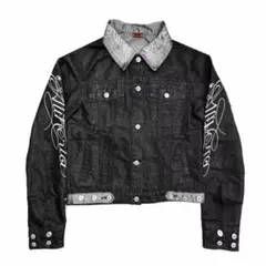 DETW Silver Embroidered Raw Denim Jacket