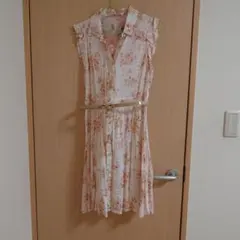 花柄 チェック柄 ノースリーブ ワンピースのサムネイル
