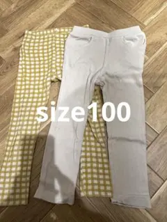 ユニクロ　バースデー　キッズ　ベビー レギンス サイズ100cm 2枚組