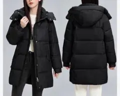 レディース 新品 ダウンコート フード付き 暖かい ロング丈　大きめ　タグ付き