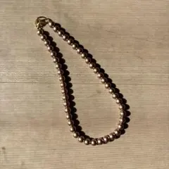 ブラウンパールネックレス