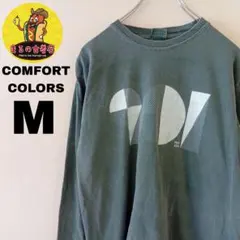 USA古着 COMFORT COLORS　ロングTシャツM　グリーン
