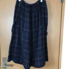 サマンサモスモス　サスペンダー付きガウチョパンツ　グリーンチェック　Ｍ