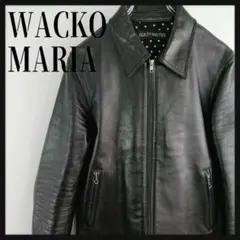 WACKO MARIA シングルライダース レザージャケット　M 裏ドット柄のサムネイル
