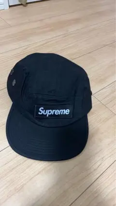 Supreme ブラック キャップ ボタン付き
