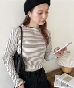 【WEB限定】前後2WAY リブメローロングスリーブ