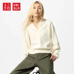 ユニクロ UNIQLO スムースコットンリラックスポロセーター