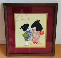 親王飾り」 押し絵 縮緬雑貨 縮緬細工 和雑貨 - メルカリ