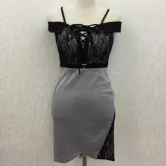 オフショルダー　タイト　キャバドレス　グレー　356 定価19800円