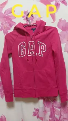 GAP ピンク ジップアップパーカー　裏起毛　XXS