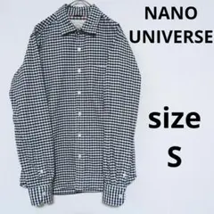 NANO UNIVERSE ギンガムチェックシャツ 長袖 タータンチェック S