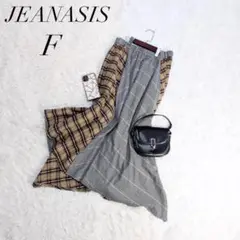 ジーナシス/クレイジーパターンアシメスカート/ウエストゴム/Fサイズ/美品✨️