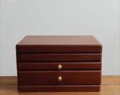 大容量　G-Wood by gentie 木製 ジュエリーボックス 鏡　3段収納 大容量 G-Wood by gentie 木製 ジュエリーボックス 鏡 3段収納 - メルカリ