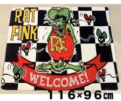116×100㎝ ラットフィンク RATFINK ラグ マット カーペット 雑貨