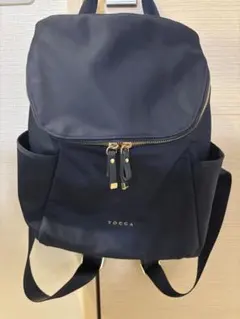 訳あり⭐︎TOCCA リュックサック バッグ ナイロン 本革 トッカ ネイビー