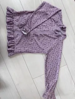 スヌーピー　薄紫色　フリル付き　ラッシュガード