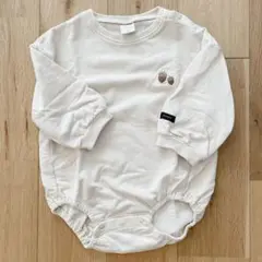 どんぐり刺繍付きロンパース　長袖　バースデイ　80