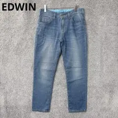 3142 エドウィン デニム テーパード ストレッチ S ブルー 日本製