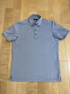 ライトブルー Lサイズ ポロシャツ 5ボタン