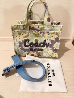 希少✨COACH カーゴトート34 フローラルプリント 2wayショルダーバッグ 