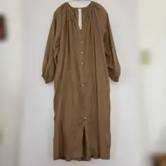 spick＆span コットンリネン　長袖シャツワンピース ロング丈のサムネイル