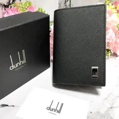 【未使用品】ダンヒル 名刺入れ カードケース パスケース レザー ブラック