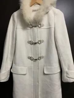 MISCH MASCHホワイト ダッフルコート ファー付き