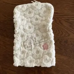 Mary Quant 花柄ポーチ ホワイト