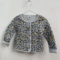 プチバトー　花柄 長袖アウター グレー 86cm/24m