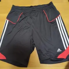 adidas ショートパンツ Oサイズ 黒/白 3本ライン