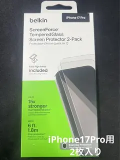 Belkin iPhone 17 Pro対応 保護フィルム 2枚入り(Y2)