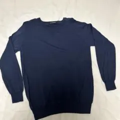 NANO UNIVERSE ネイビー クルーネックセーター M