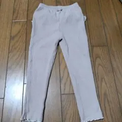 mamarakuキッズフリル付きリブ編みレギンス 100cm