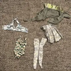 バービー　洋服　1/6ドール服　迷彩　Tbleague