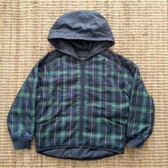 COMME CA ISM丨フード付きチェック柄ジャケットコート①