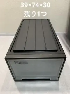 衣装ケース　フィッツ　押し入れサイズ　天馬　ブラック　黒　Fits