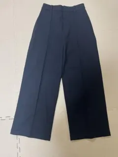 ユニクロ　ブラッシュドジャージーワイドパンツ　Mサイズ　NAVY/紺