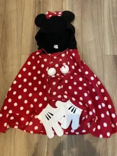 ディズニー　ミニー　水玉ブランケット