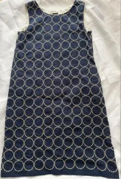 ミナペルホネン タンバリン 濃紺 ウール 重ね着 プルベスト あたたか