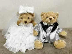 テディベアʕ•ᴥ•ʔウェディングドレスとタキシードセット