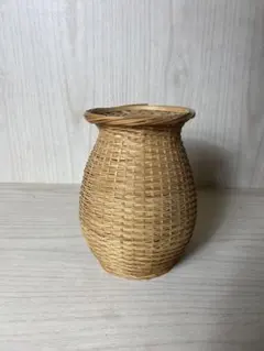 ラタン風　花瓶　工芸品
