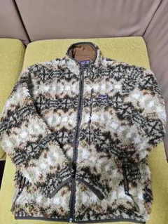Patagonia レトロXカーディガン　柄　ブラウン　フリースジャケット