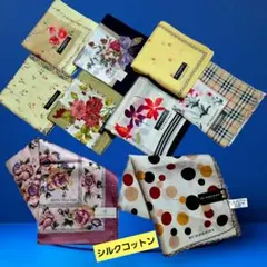 未使用. BURBERRY シルクコットン大型入りハンカチセット