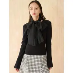 ニュアンスリボンニットプルオーバー　スナイデル